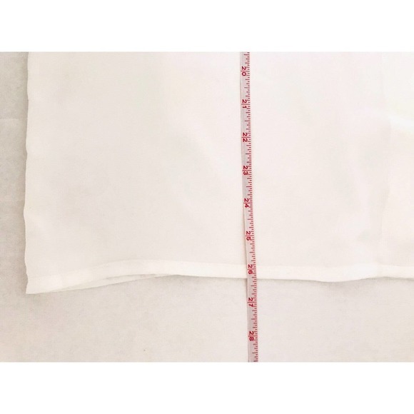 Oscar de la Renta | Vintage Top Womens Size 42 White Button Front Mock Neck - Picture 8 of 11